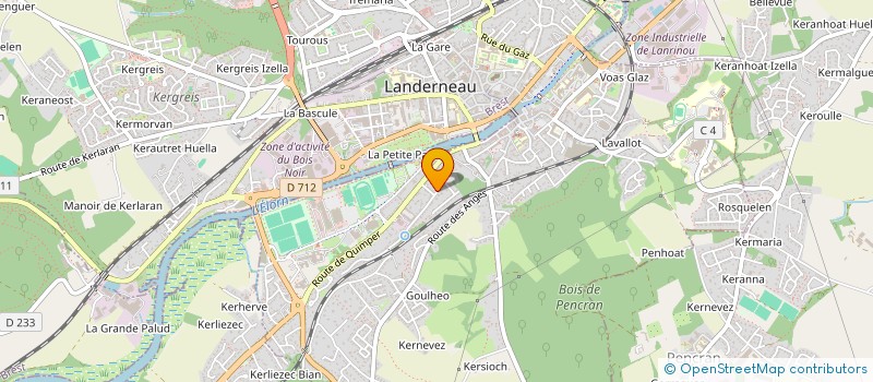 localisation de l'entreprise LUMIERES ET CREATIONS  LANDERNEAU
