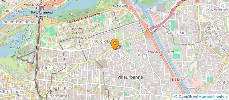 localisation de l'entreprise LUMIERES ET ESPOIR  VILLEURBANNE