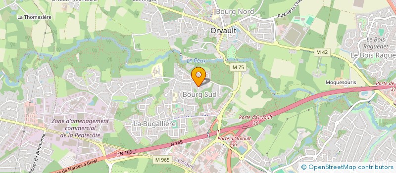 localisation de l'entreprise LUMILEA à ORVAULT