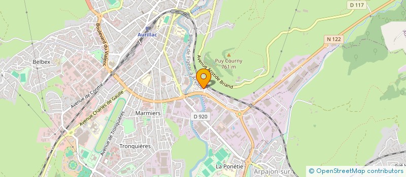 localisation de l'entreprise LUMIN & SENS  AURILLAC