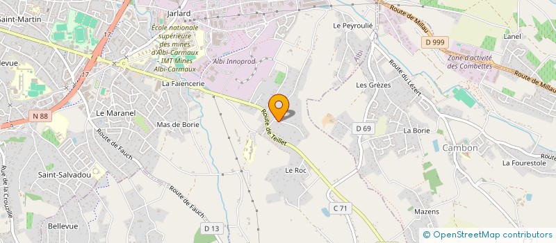 localisation de l'entreprise LUMINA à ALBI