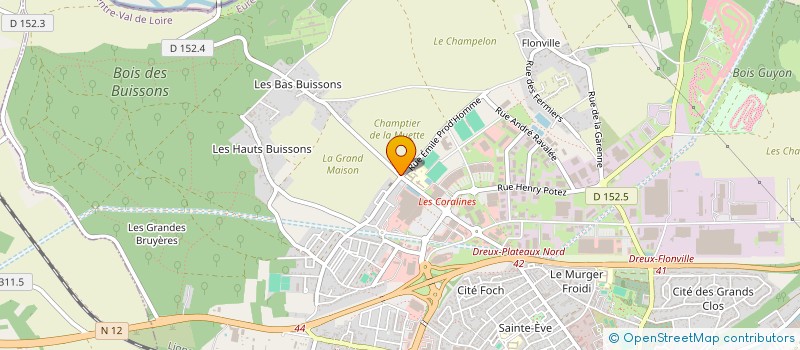 localisation de l'entreprise LUMINAIRES WIEGLEB à DREUX