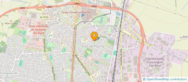 localisation de l'entreprise LUMINANCE à DIJON