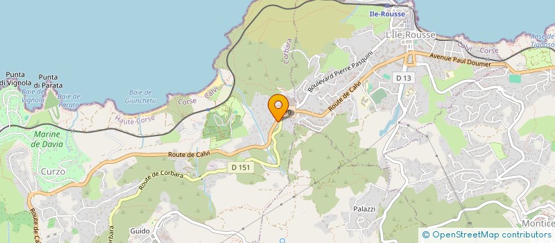localisation de l'entreprise LUMINELLU à CORBARA