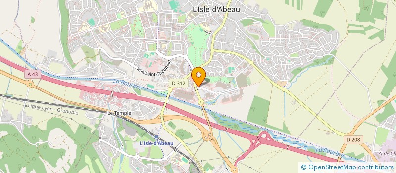 localisation de l'entreprise LUMINESCENCE  L'ISLE-D'ABEAU