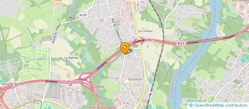 localisation de l'entreprise LUMINESCENCES  LA CHAPELLE-SUR-ERDRE