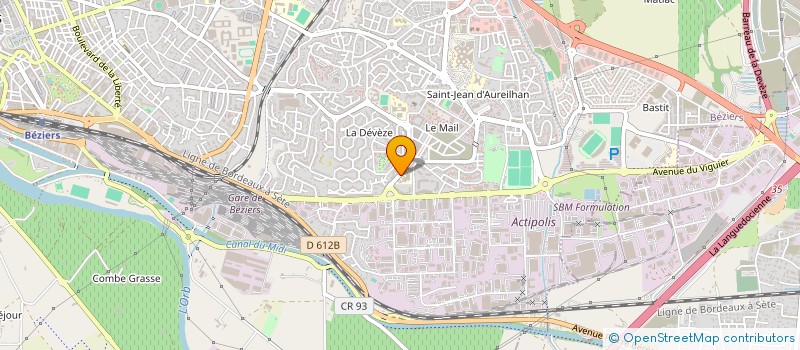 localisation de l'entreprise LUMINOC à BEZIERS
