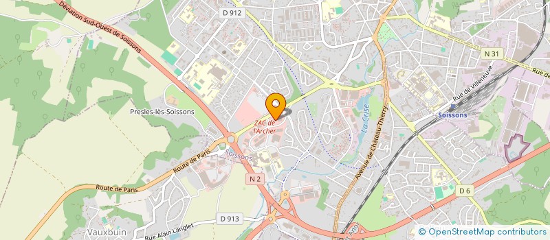 localisation de l'entreprise LUMIO à SOISSONS