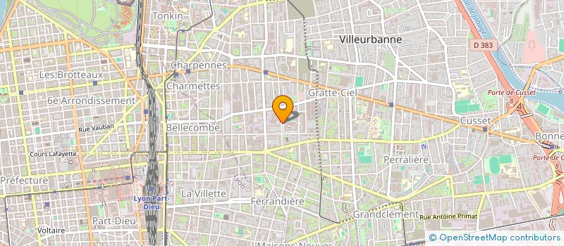 localisation de l'entreprise LUMITEK à VILLEURBANNE
