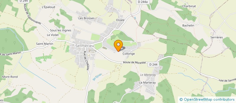 localisation de l'entreprise LUMIVOLT à SERMERIEU