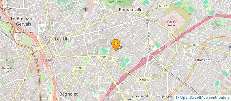 localisation de l'entreprise LUMO à BAGNOLET