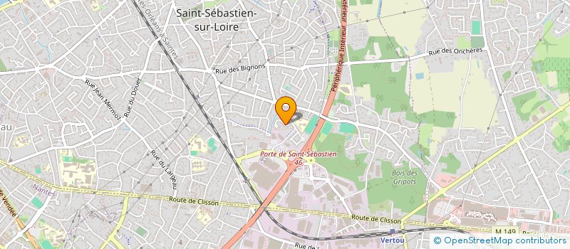 localisation de l'entreprise LUMOS à SAINT-SEBASTIEN-SUR-LOIRE