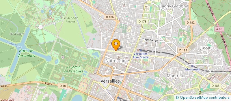 localisation de l'entreprise LUNA DESIGN à VERSAILLES