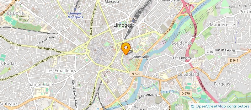 localisation de l'entreprise LUNA LOUNGE COFFEE à LIMOGES