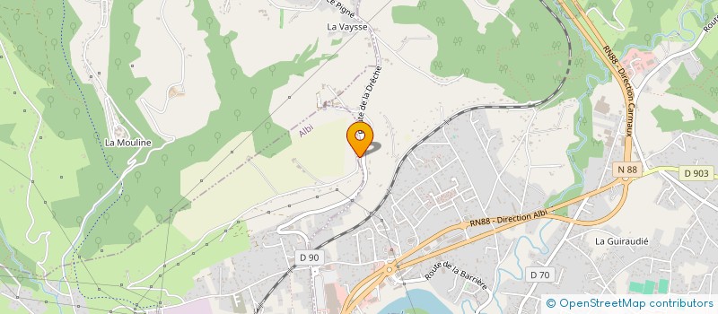 localisation de l'entreprise LUNAE HOLDING  LESCURE-D'ALBIGEOIS