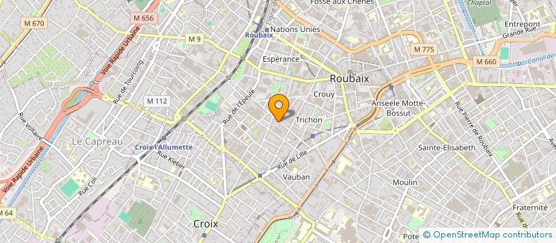 localisation de l'entreprise LUNAIS CONSEIL ET FORMATION  ROUBAIX