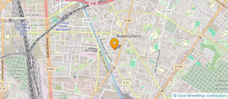 localisation de l'entreprise LUNALINE CONSULTING à AUBERVILLIERS