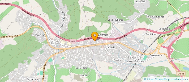 localisation de l'entreprise LUNE D'ARGENS  LE CANNET-DES-MAURES