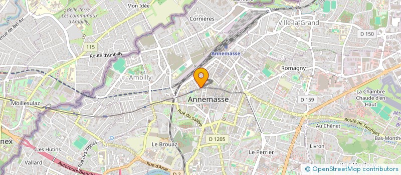 localisation de l'entreprise LUNELIA COMMUNICATION  ANNEMASSE