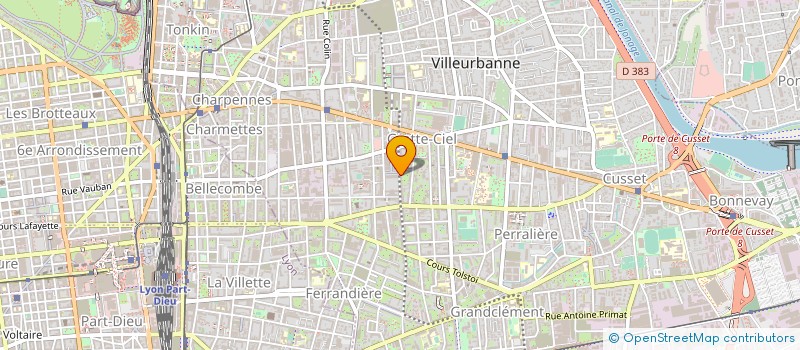 localisation de l'entreprise LUNETTEO à VILLEURBANNE