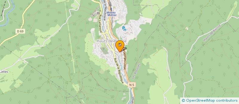 localisation de l'entreprise LUNETTERIE BOURGEAT SOC à HAUTS DE BIENNE
