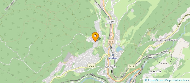 localisation de l'entreprise LUNETTERIE LAURENT à MORBIER