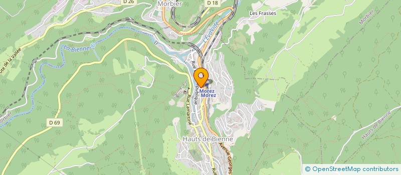 localisation de l'entreprise LUNETTERIE THEVENIN à HAUTS DE BIENNE
