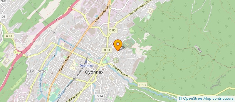 localisation de l'entreprise LUNETTERIE V. P. PERROT à OYONNAX