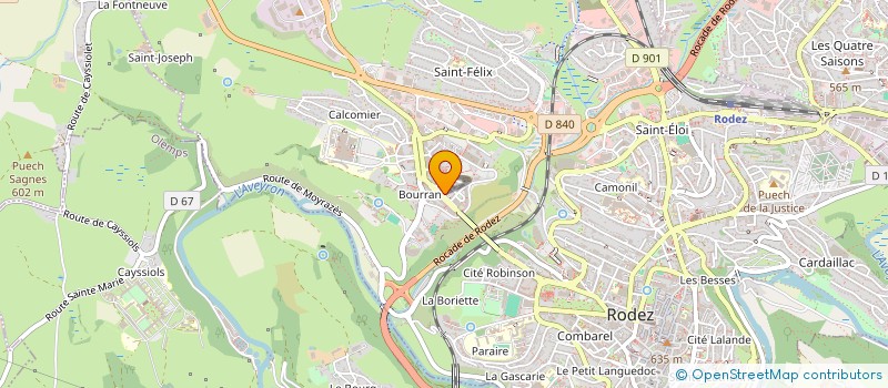 localisation de l'entreprise LUNIVER  RODEZ