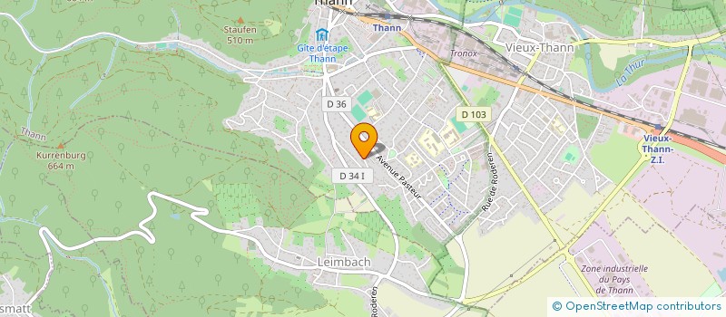 localisation de l'entreprise LUPA FERMETURES  THANN