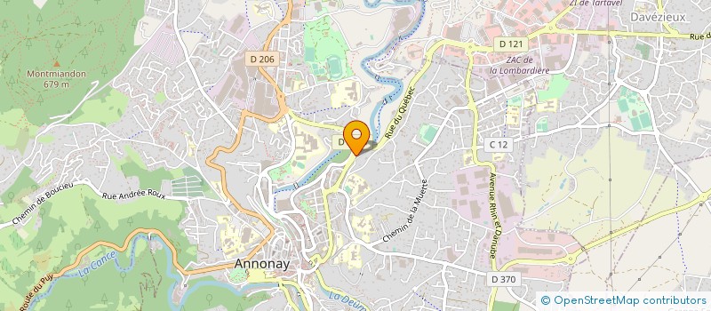 localisation de l'entreprise LUQUET & DURANTON à ANNONAY