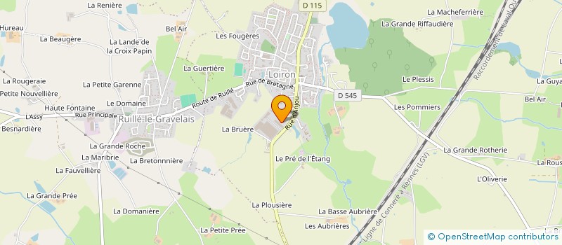 localisation de l'entreprise LURE à LOIRON-RUILLE