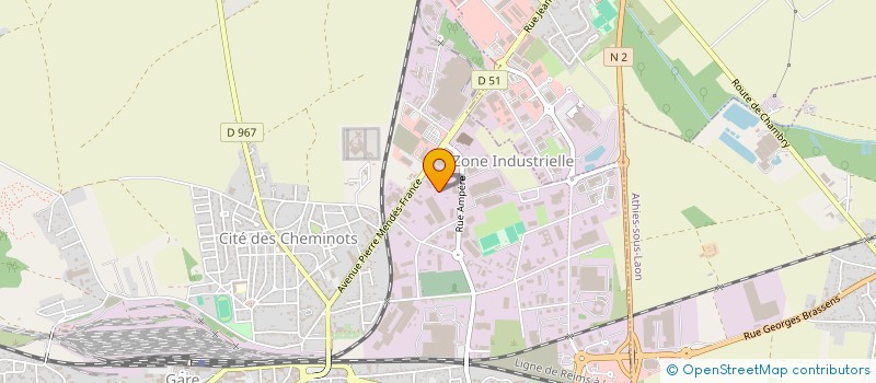 localisation de l'entreprise LUSIS à LAON