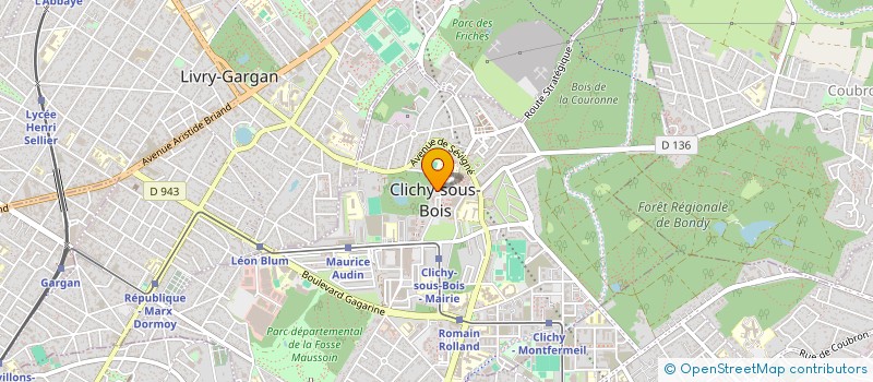 localisation de l'entreprise LUSITANIA FOOTBALL CLUB à CLICHY SOUS BOIS