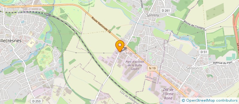 localisation de l'entreprise LUSO-LOC BTP à SANTENY