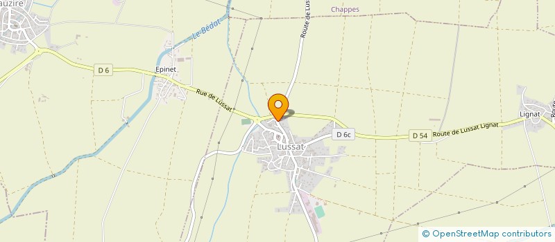 localisation de l'entreprise LUSSAT DANSE  LUSSAT