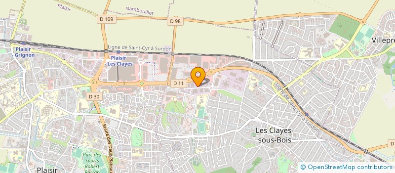 localisation de l'entreprise LUSSON ET COMPAGNIE  LES CLAYES-SOUS-BOIS