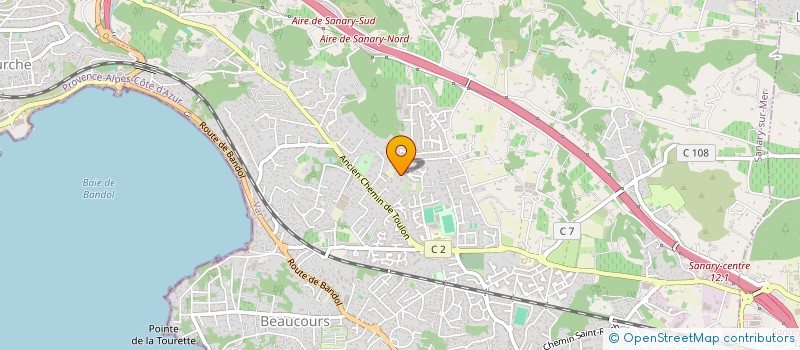 localisation de l'entreprise LUSYFLO à SANARY-SUR-MER