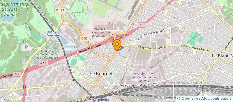 localisation de l'entreprise LUTECE ART à LE BOURGET