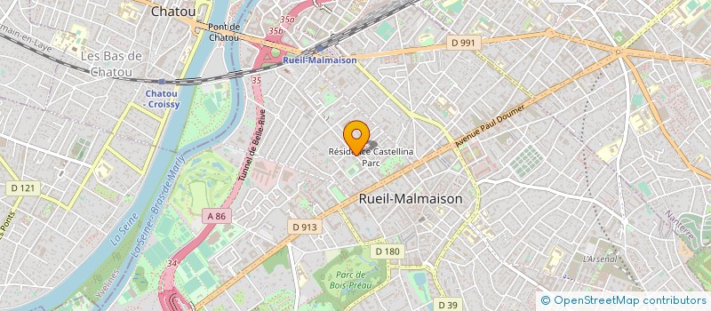 localisation de l'entreprise LUTECE EVENTS à RUEIL-MALMAISON