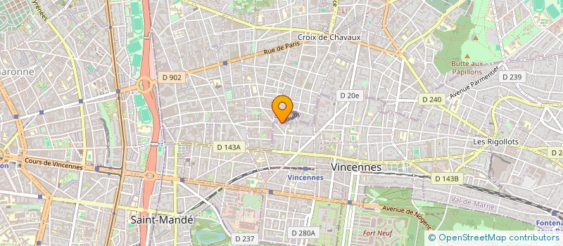 localisation de l'entreprise LUTECE GREEN à MONTREUIL