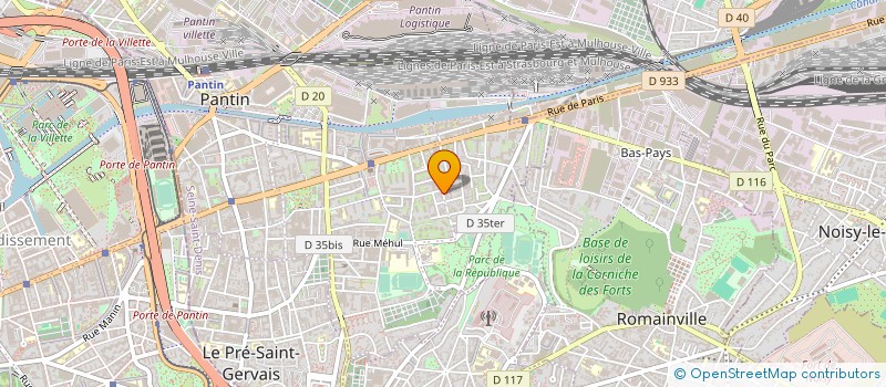 localisation de l'entreprise LUTECIA à PANTIN