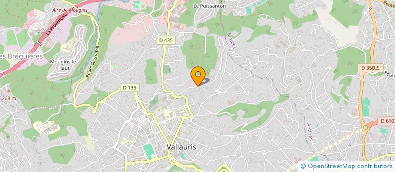 localisation de l'entreprise LUTETIA à VALLAURIS