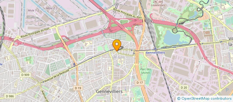 localisation de l'entreprise LUTH-FLEURS à GENNEVILLIERS