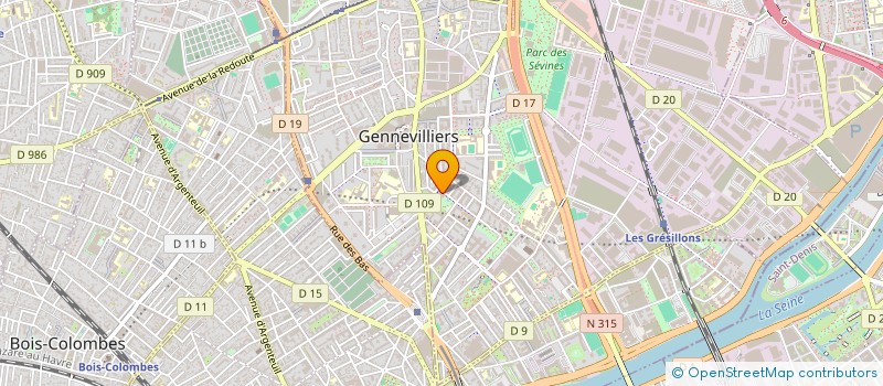 localisation de l'entreprise LUTH SPORTING CLUB à GENNEVILLIERS