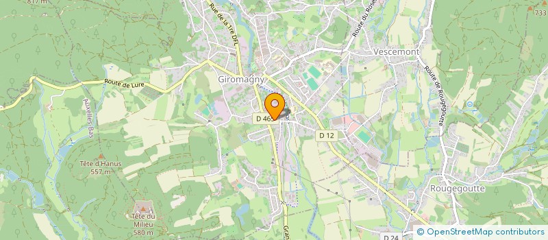 localisation de l'entreprise LUTIN à GIROMAGNY