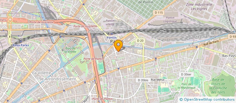 localisation de l'entreprise LUTTE OUVRIERE à PANTIN