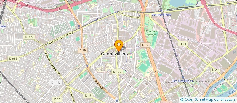 localisation de l'entreprise LUTTER CONTRE LA FAIM ET LA MALNUTRITION DANS LE MONDE à GENNEVILLIERS