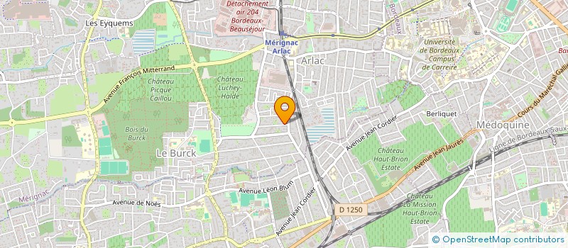 localisation de l'entreprise LUX  MERIGNAC