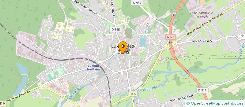 localisation de l'entreprise LUX'COIFFURE SARL à LUXEUIL-LES-BAINS